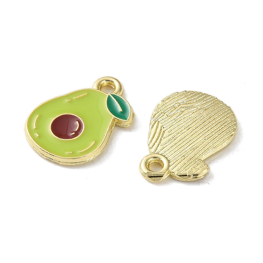 Gold Alloy Avocado Charm