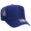 Otto Cap 5 Panel High Crown Mesh Back Trucker Hat - Royal
