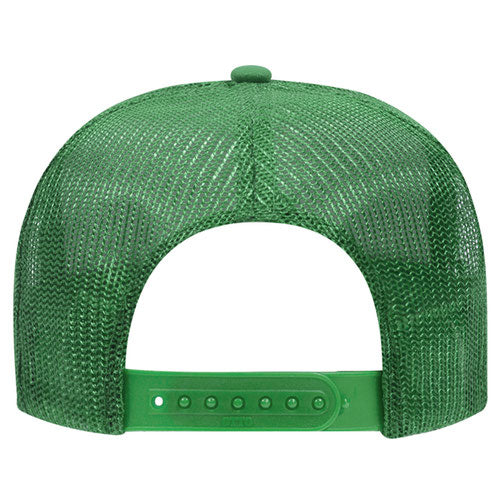 Otto Cap 5 Panel High Crown Mesh Back Trucker Hat - Kelly