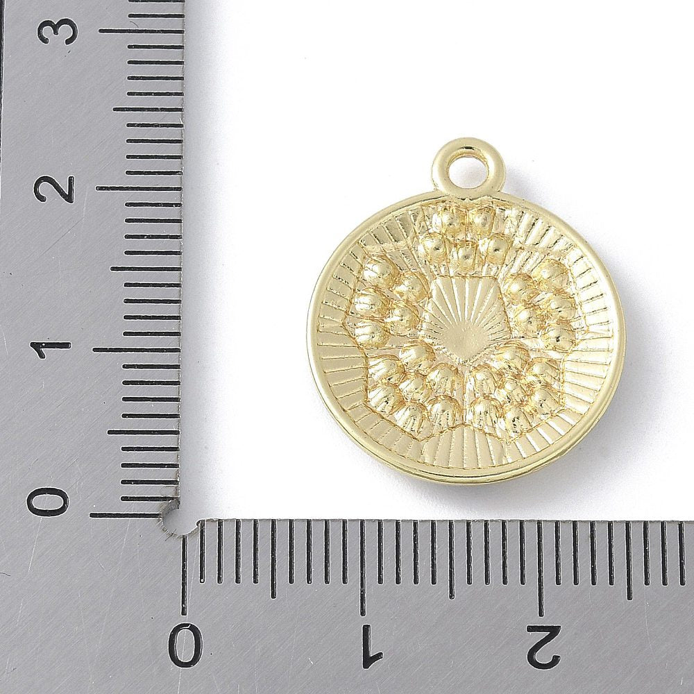 Gold Alloy Rhinestone Sports Charm