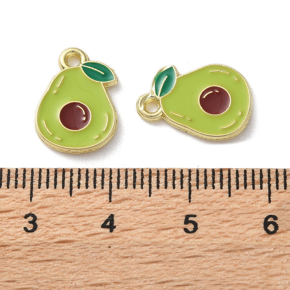 Gold Alloy Avocado Charm