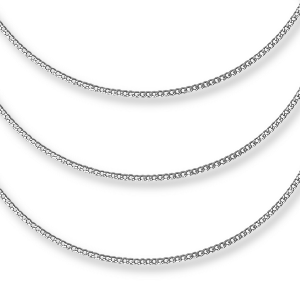 Curb Silver Chain Necklace