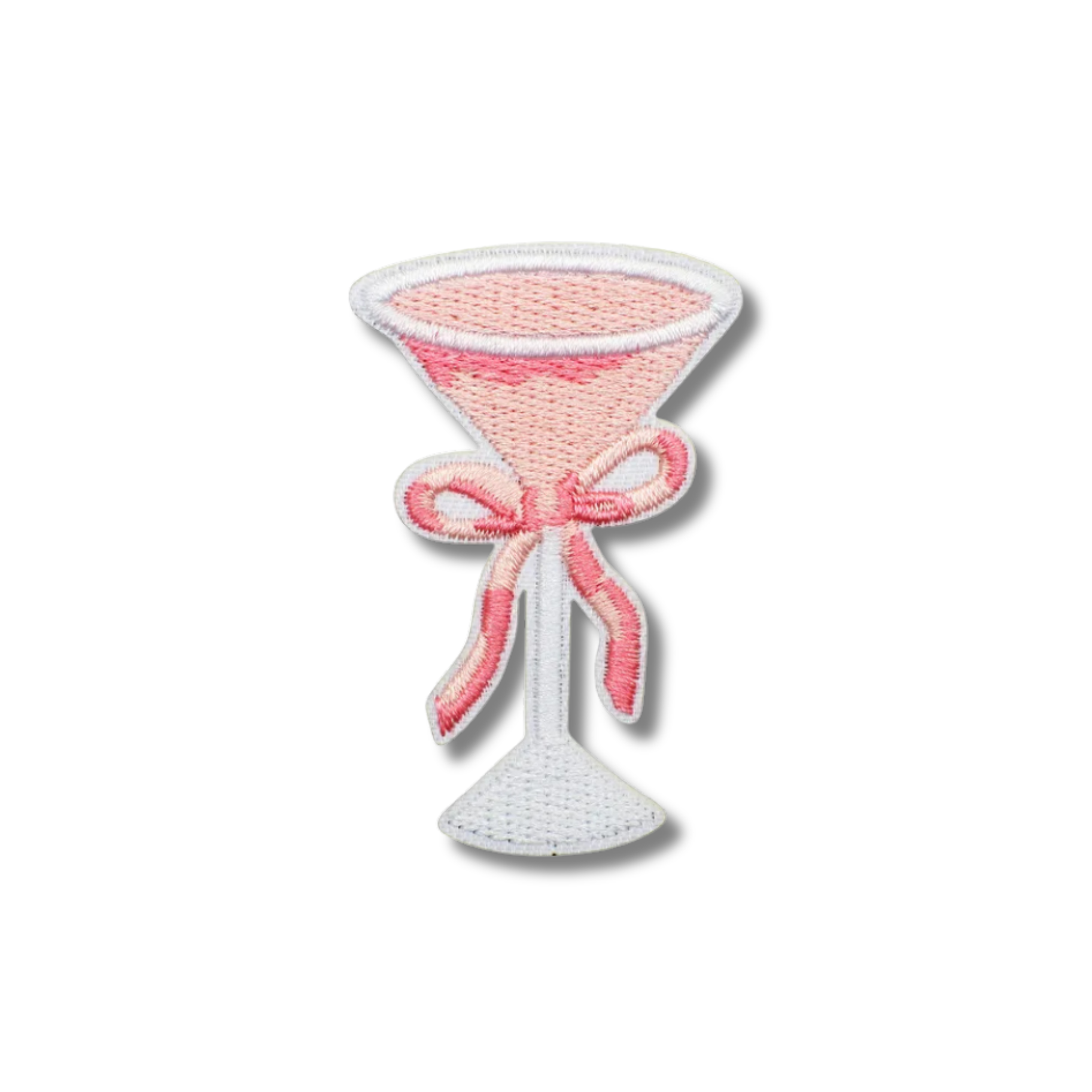 Martini Embroidered Iron On Patch