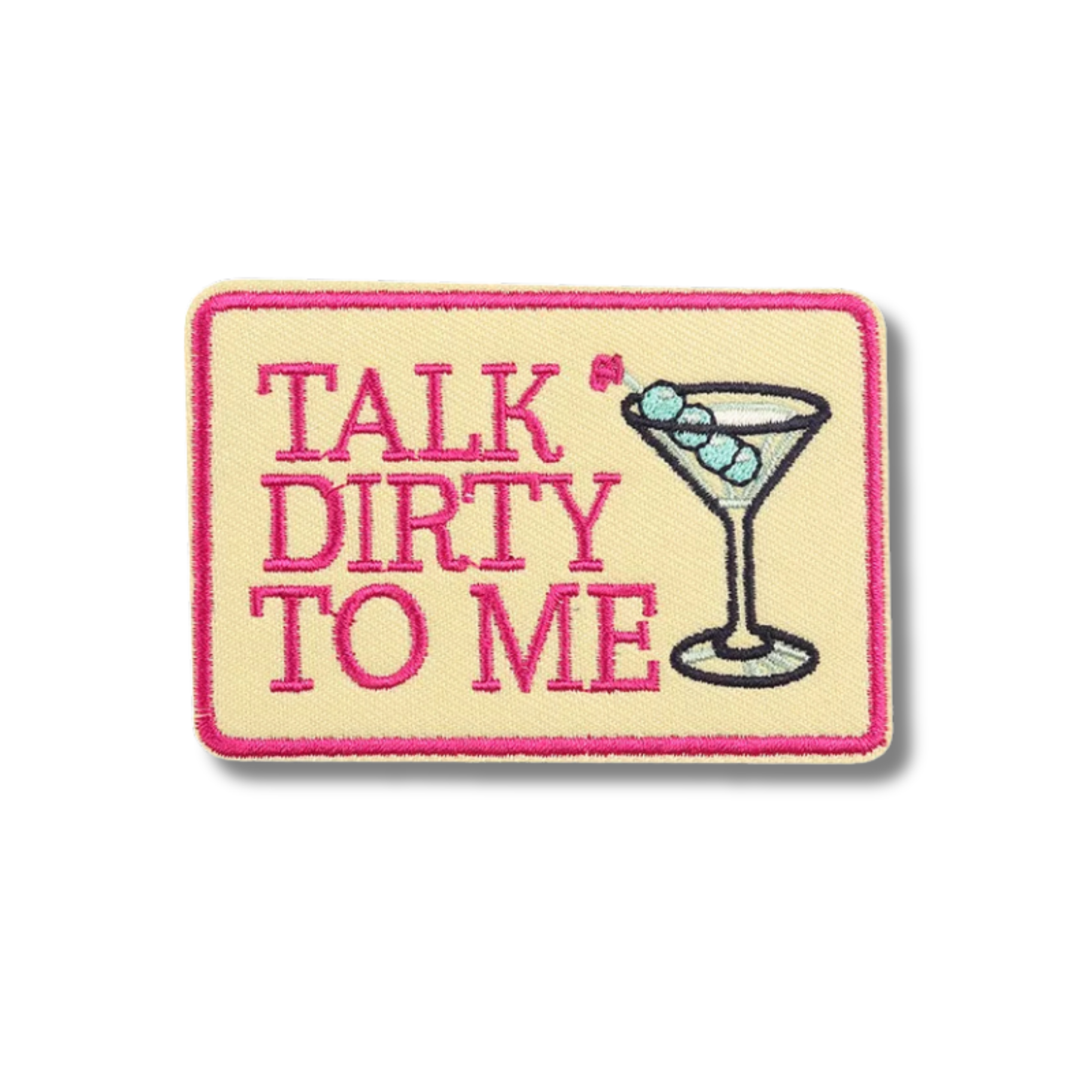 Dirty Martini Embroidered Iron On Patch