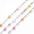 Candy Shop Enamel Dapped Silver Chain By the Foot - Stainless Steel