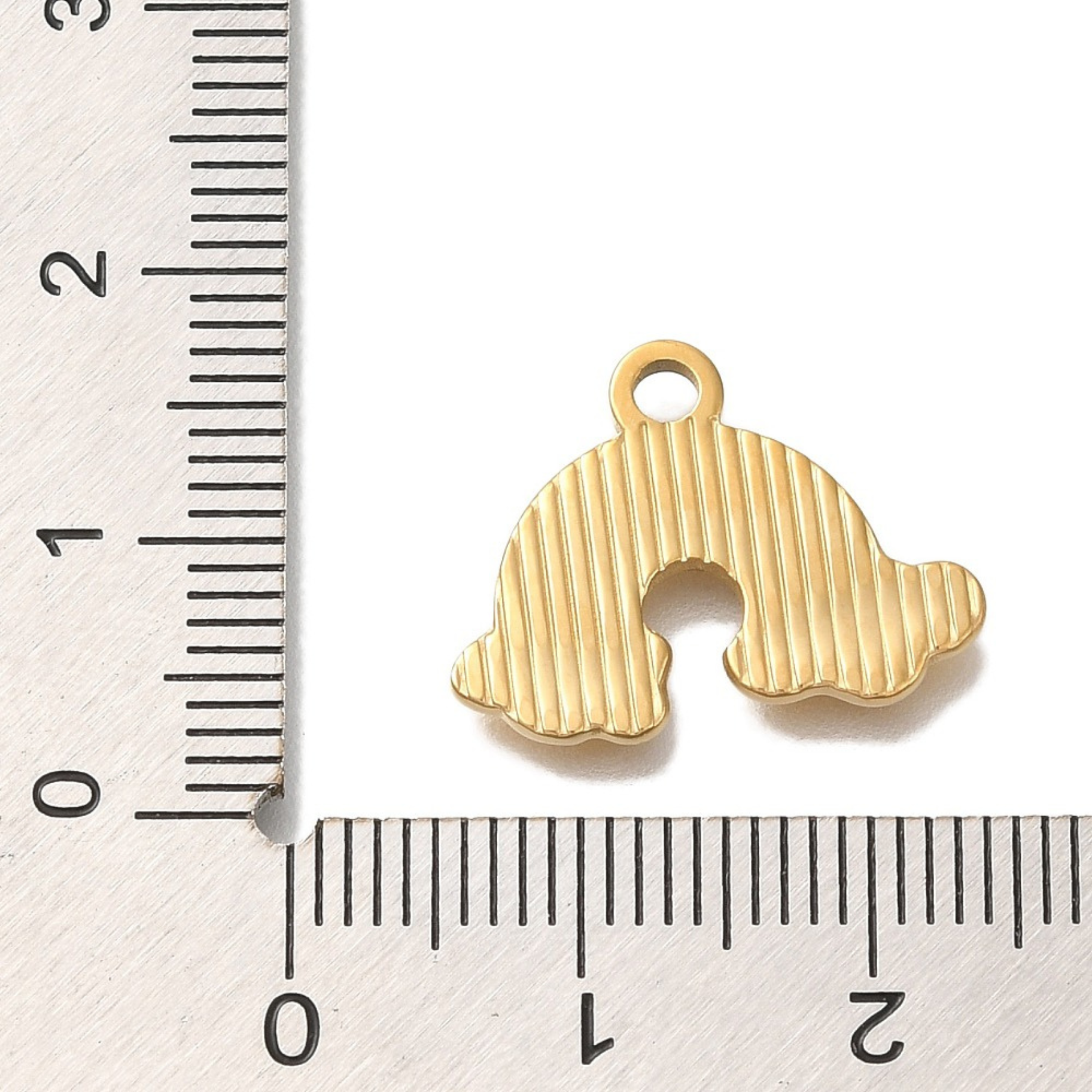 18k Gold PVD Stainless Steel Rainbow Charm