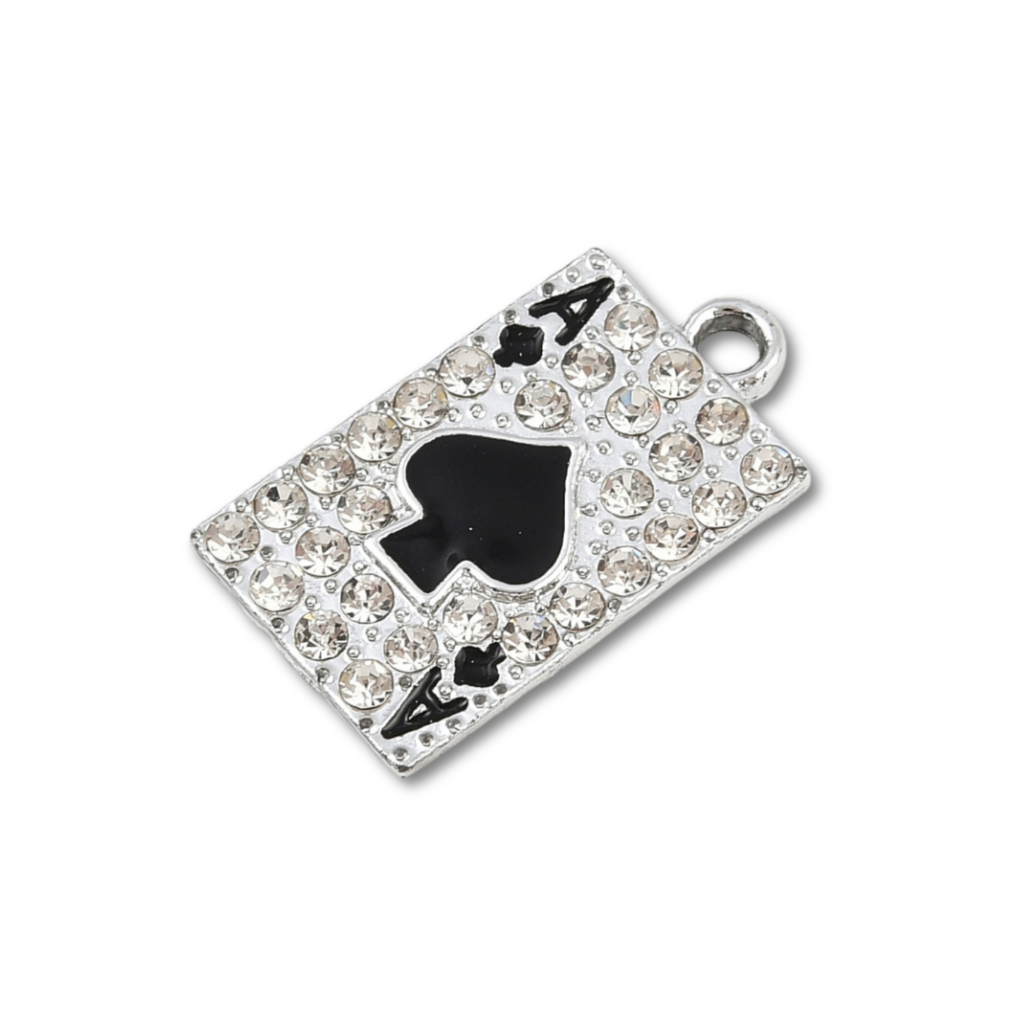 Silver Alloy Ace of Spades Charm