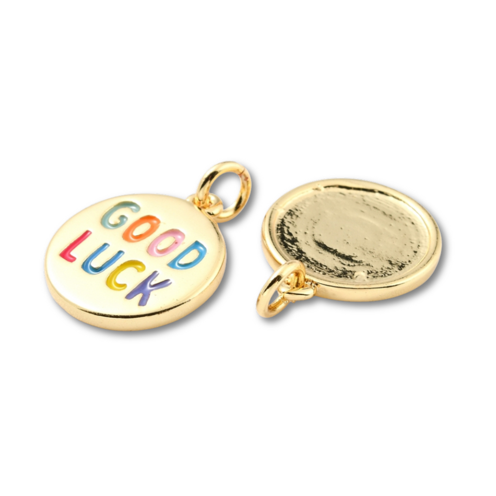 18k Gold Plated Brass Good Luck Charm