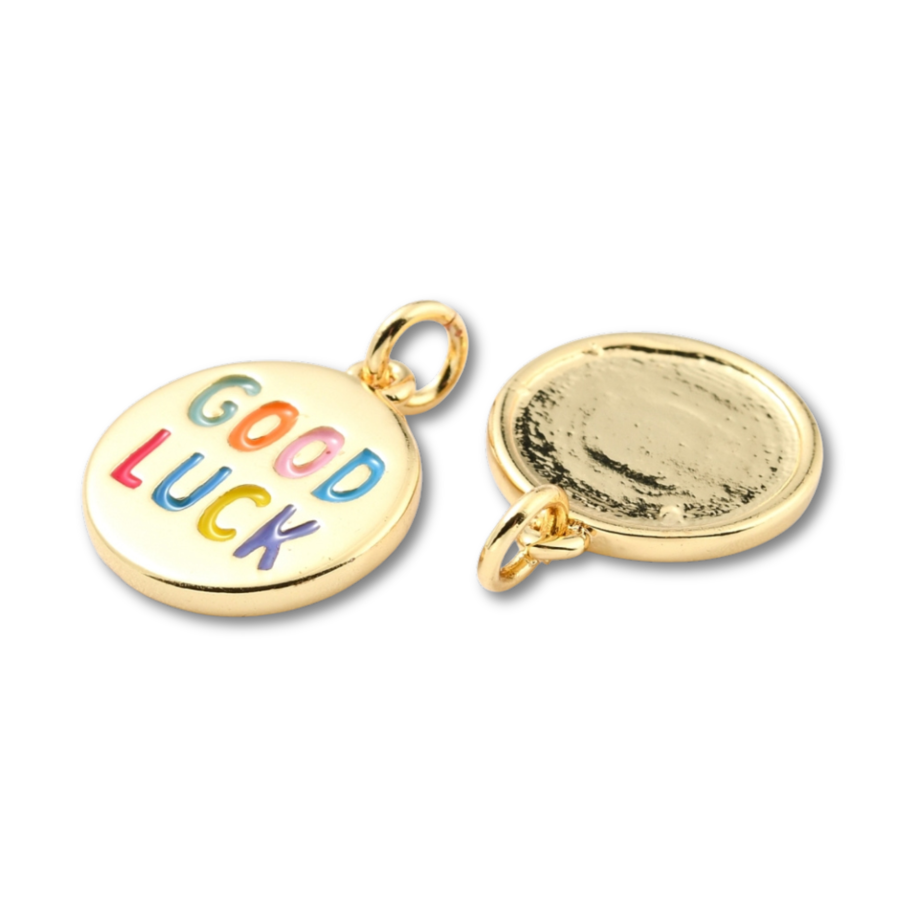 18k Gold Plated Brass Good Luck Charm
