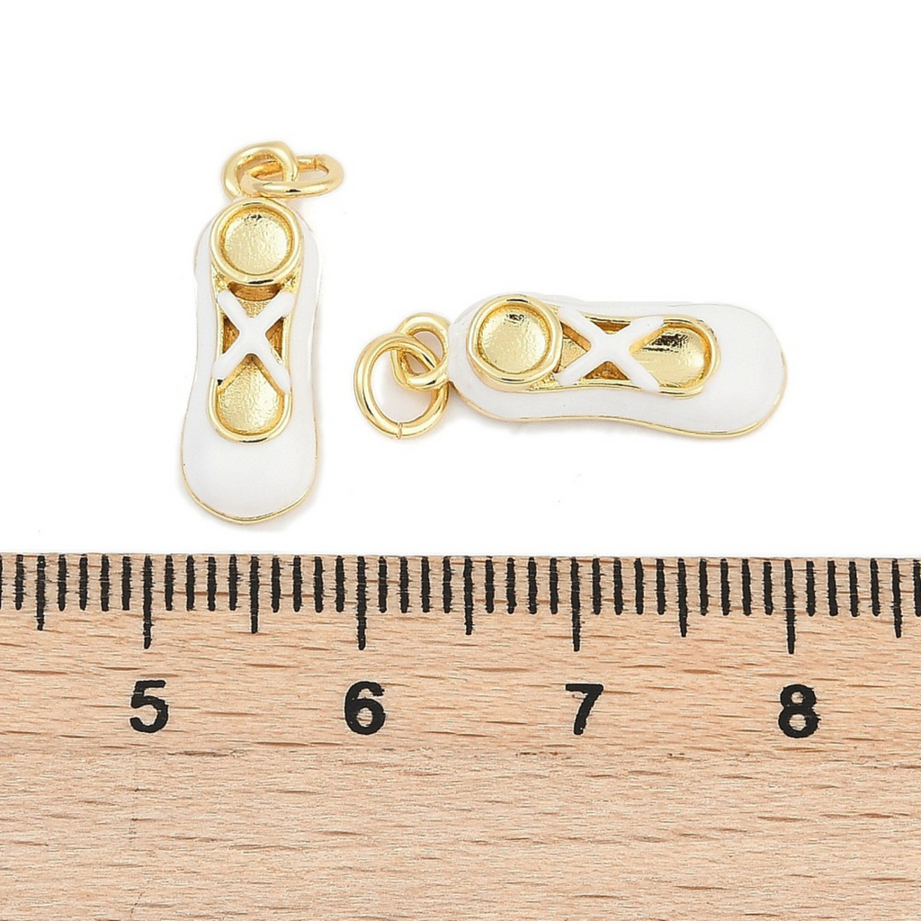 18k Gold Plated Brass Ballet Shoe Charm