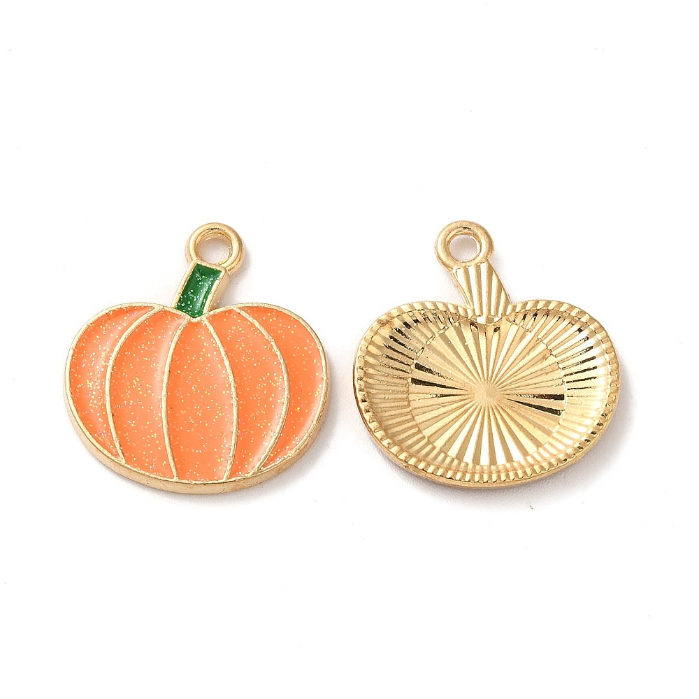 Gold Alloy Pumpkin Charm