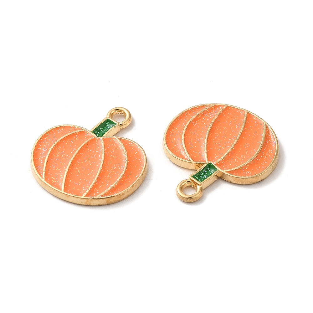 Gold Alloy Pumpkin Charm