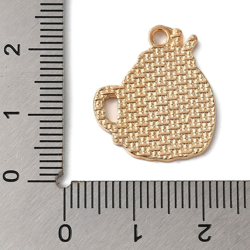 Gold Alloy Pumpkin Spice Latte Charm