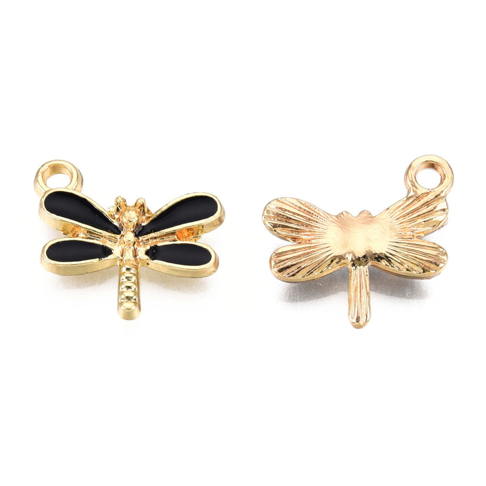 Gold Alloy Dragonfly Charm