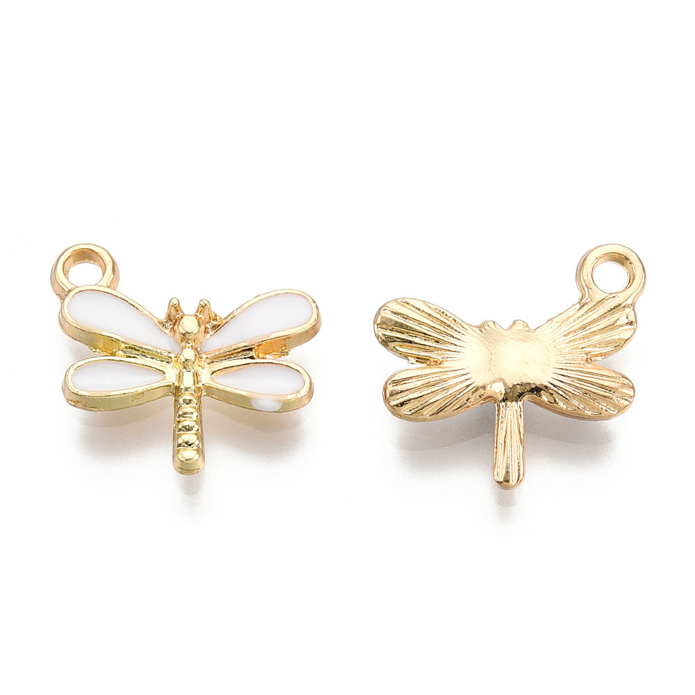 Gold Alloy Dragonfly Charm