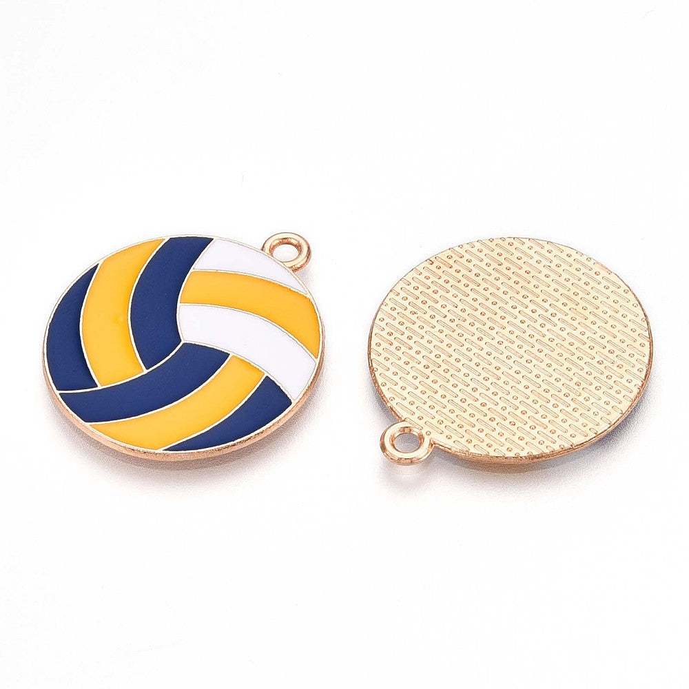 Gold Alloy Volleyball Charm