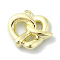 Gold Alloy Pretzel Charm