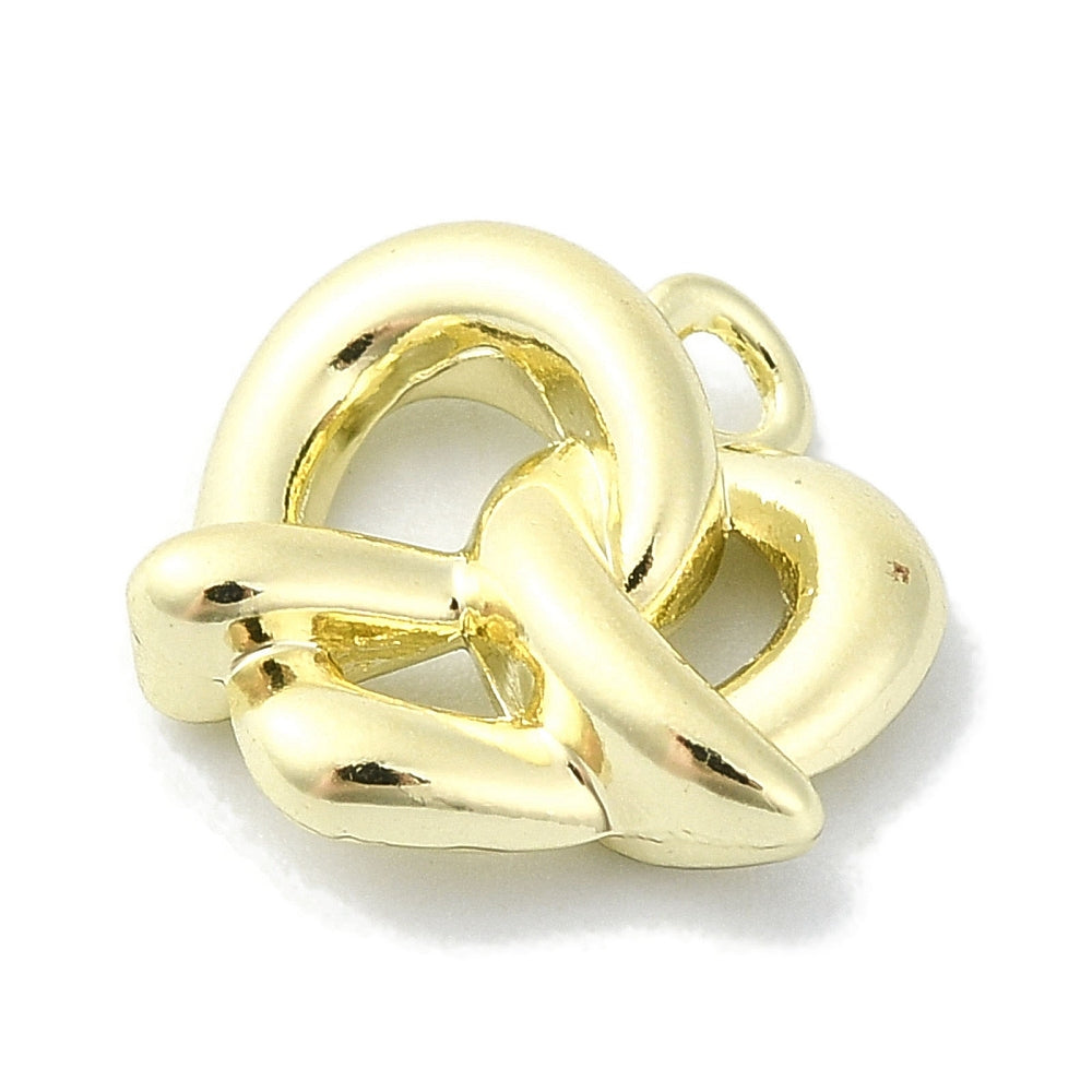 Gold Alloy Pretzel Charm