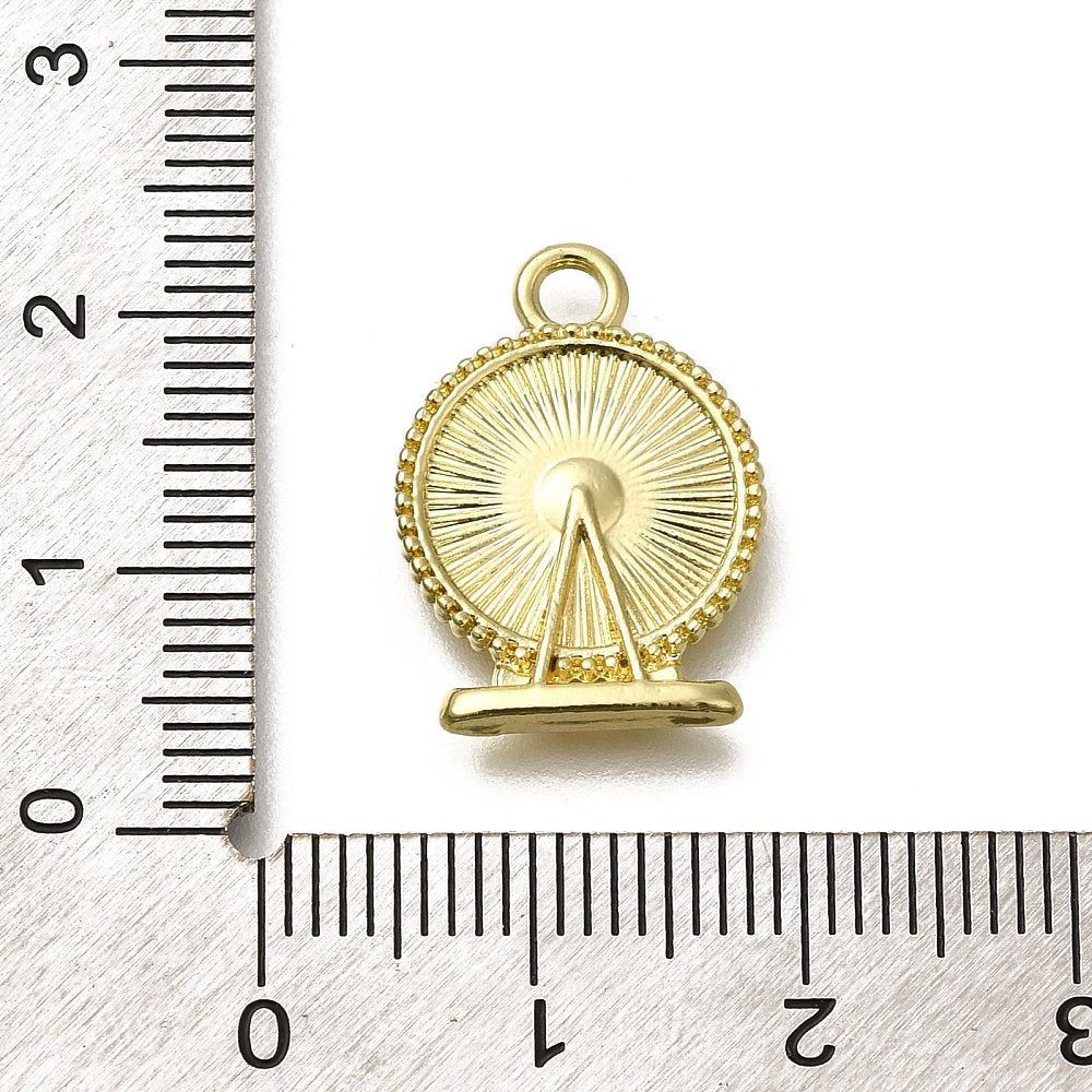 Gold Alloy Ferris Wheel Charm