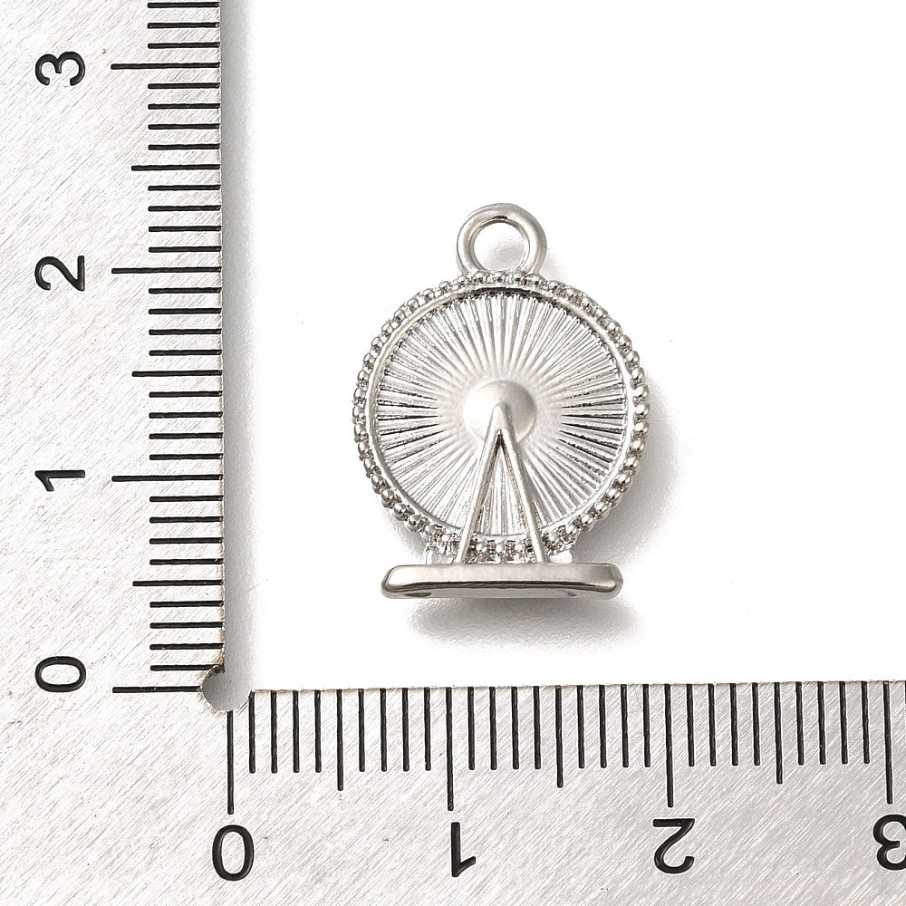 Silver Alloy Ferris Wheel Charm