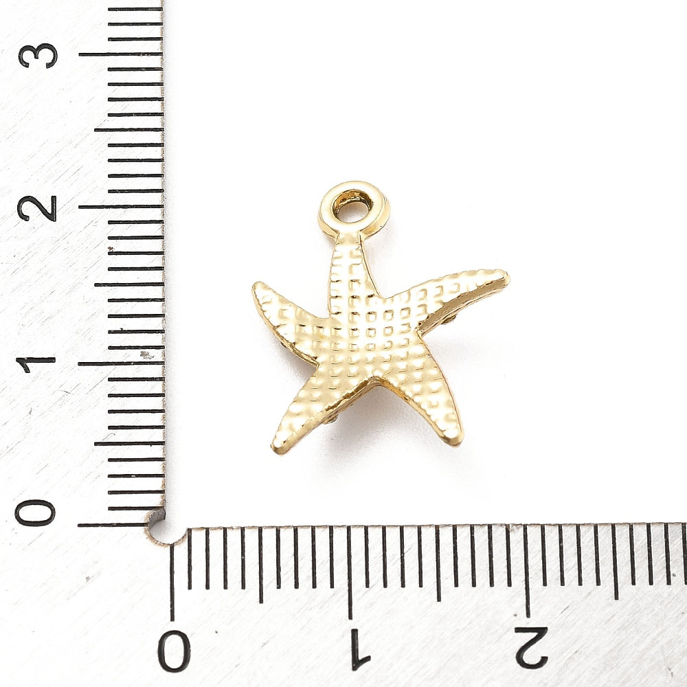 Gold Alloy Starfish Charm