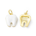 18k Gold Plated Brass Tooth Charm