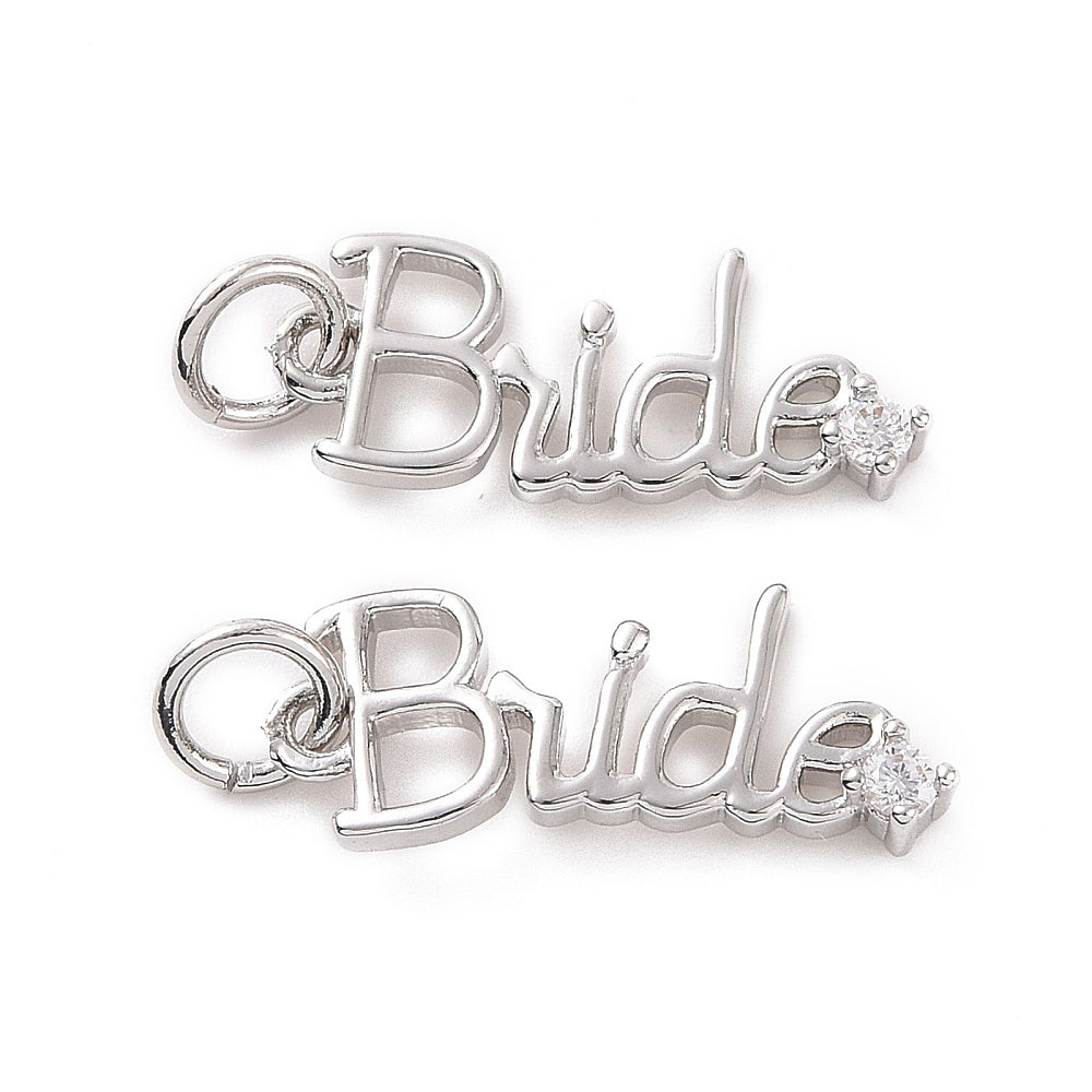 18k Gold Plated Brass Bride Charm