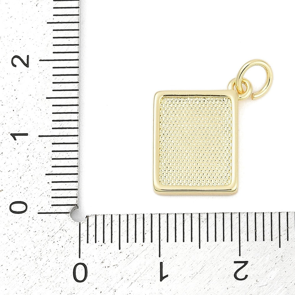 18k Gold Plated Brass Playing Card Charm