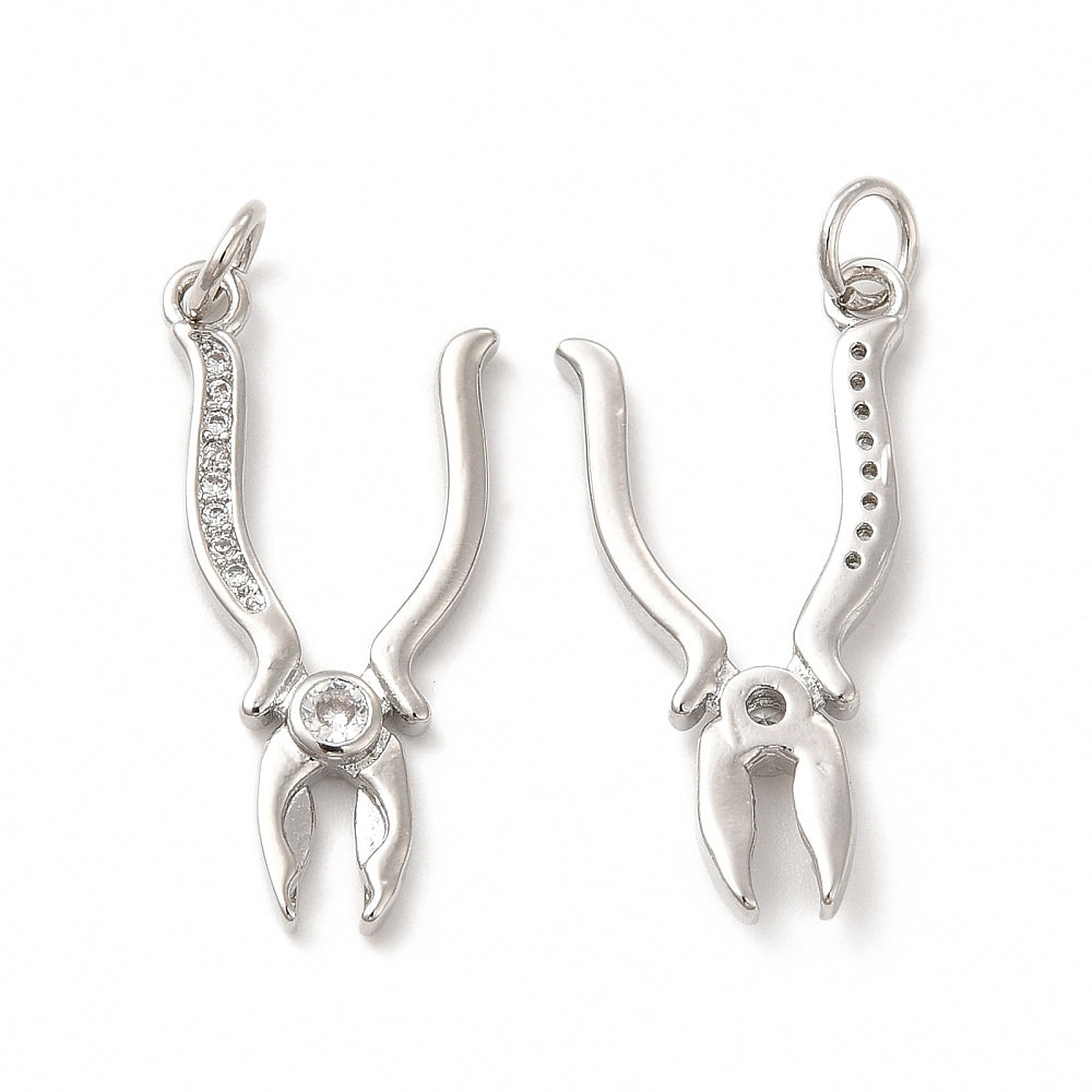 18k Gold Plated Brass Pliers Charm