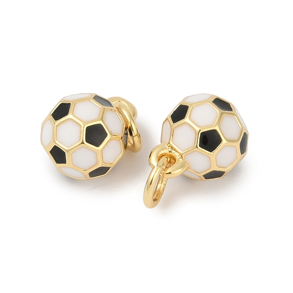18k Gold Plated Brass Mini Sports Charm