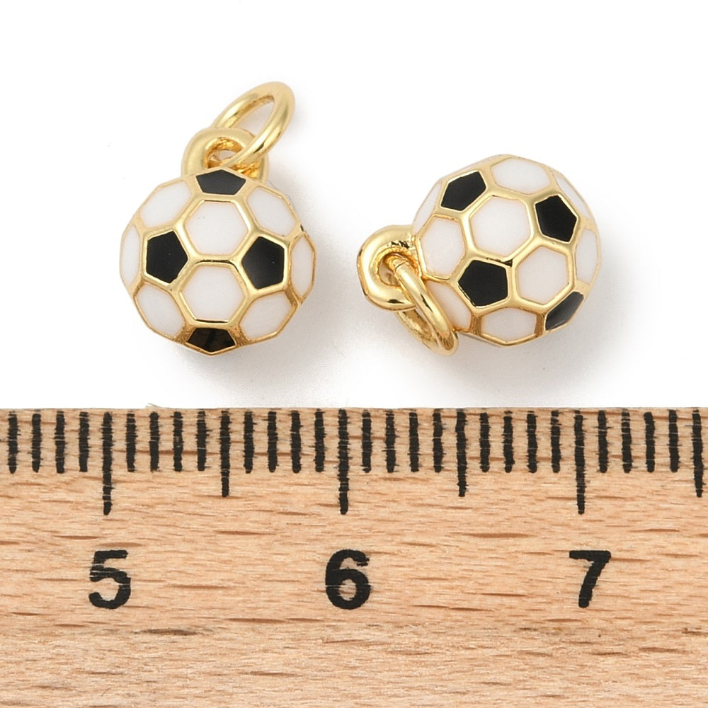 18k Gold Plated Brass Mini Sports Charm