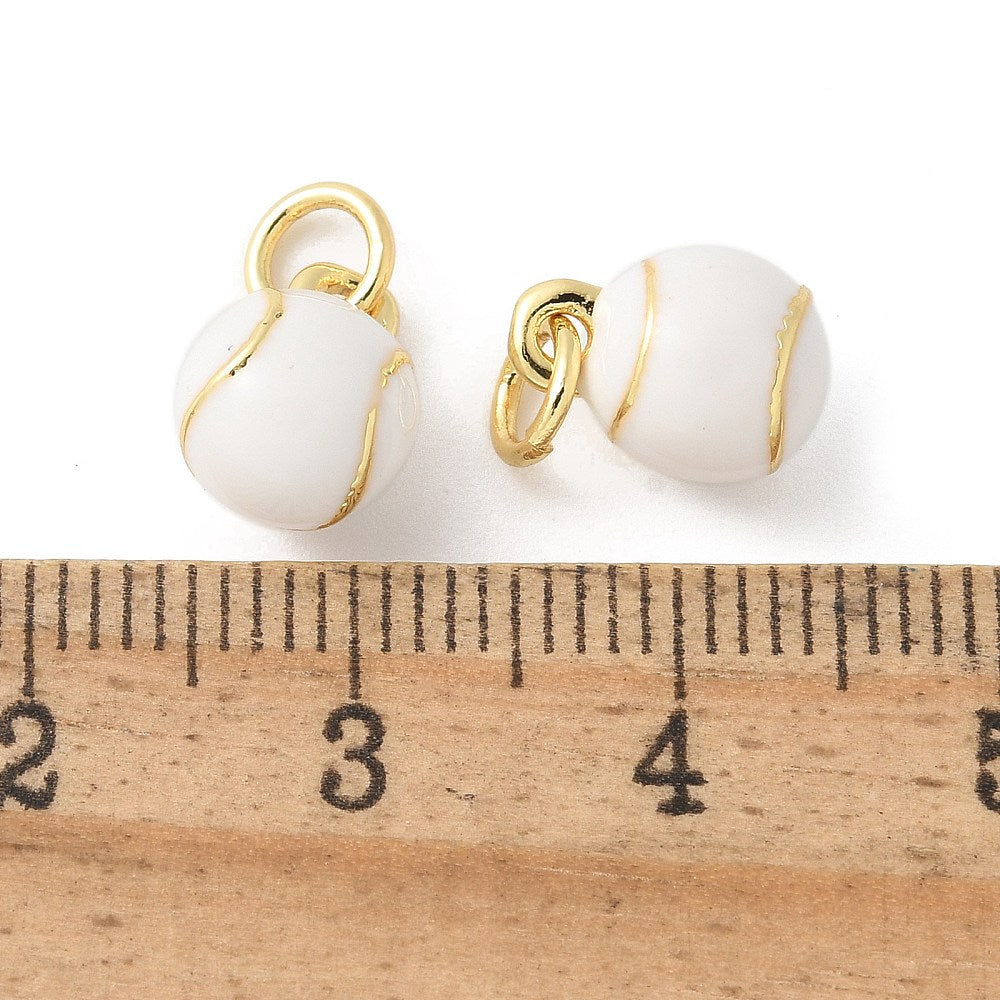 18k Gold Plated Brass Mini Sports Charm