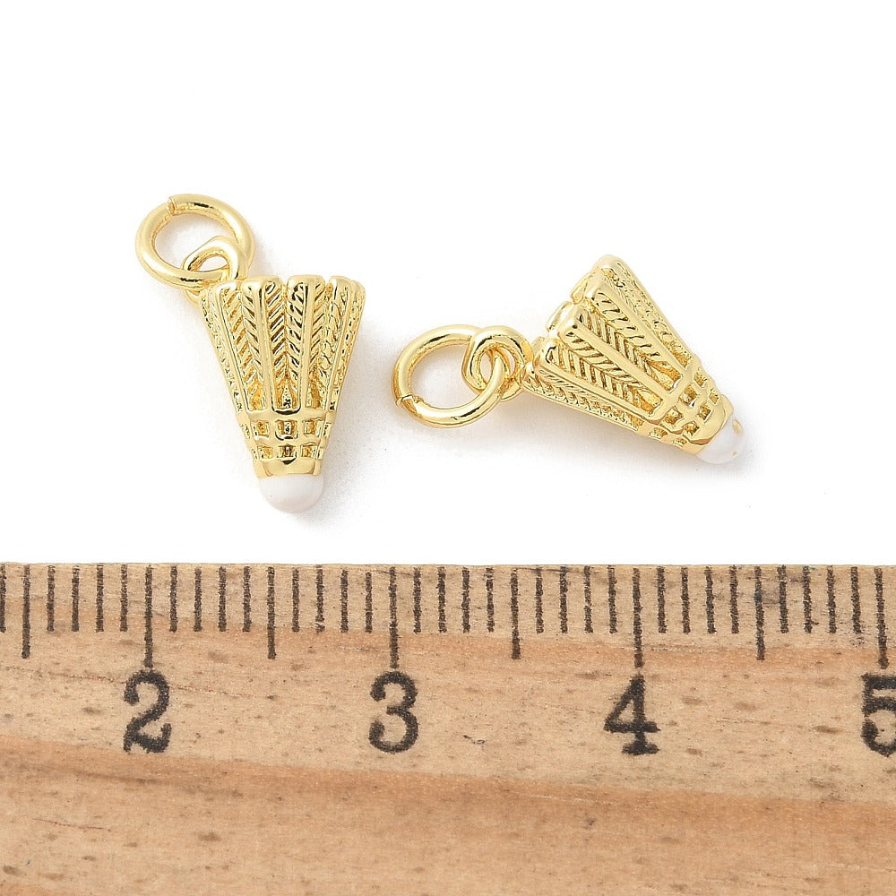 18k Gold Plated Brass Mini Sports Charm