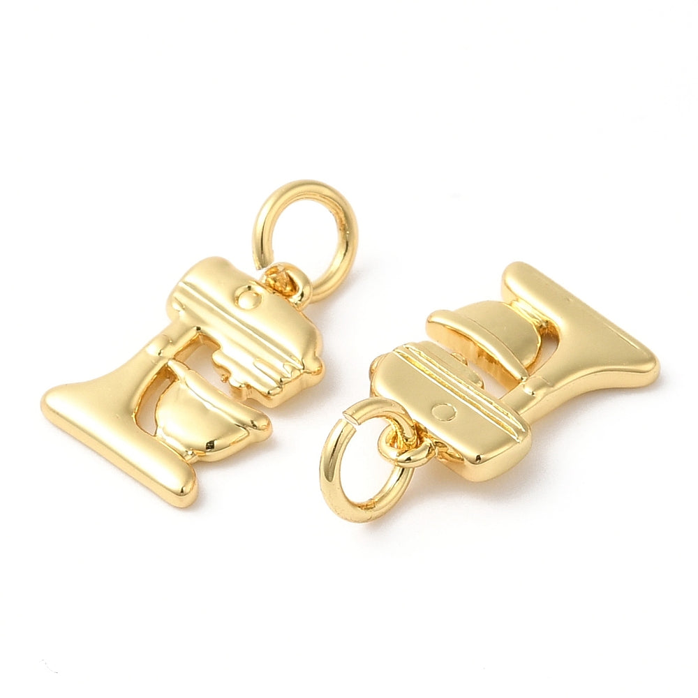 18k Gold Plated Brass Mixer Charm