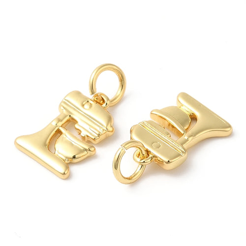 18k Gold Plated Brass Mixer Charm
