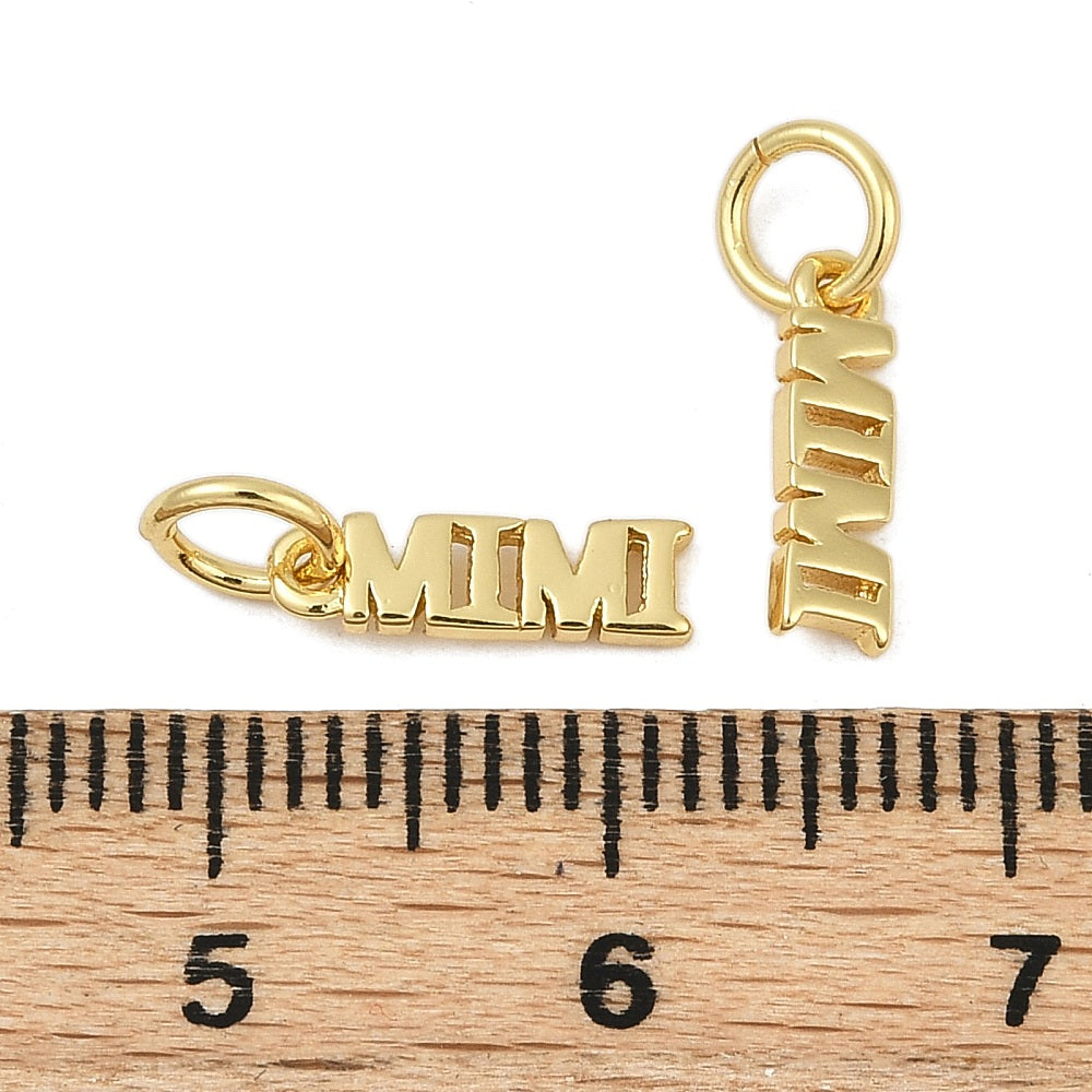 18k Gold Plated Brass Mimi Charm
