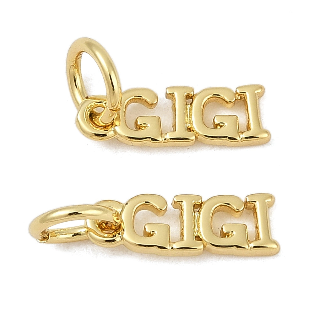 18k Gold Plated Brass Gigi Charm