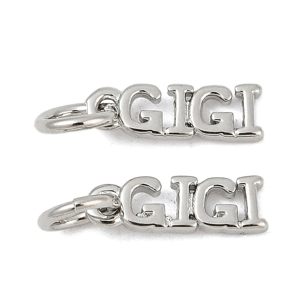 Silver Brass Gigi Charm