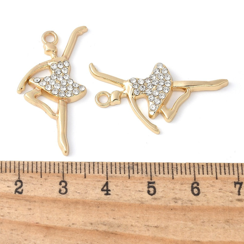Gold Alloy Ballerina Charm
