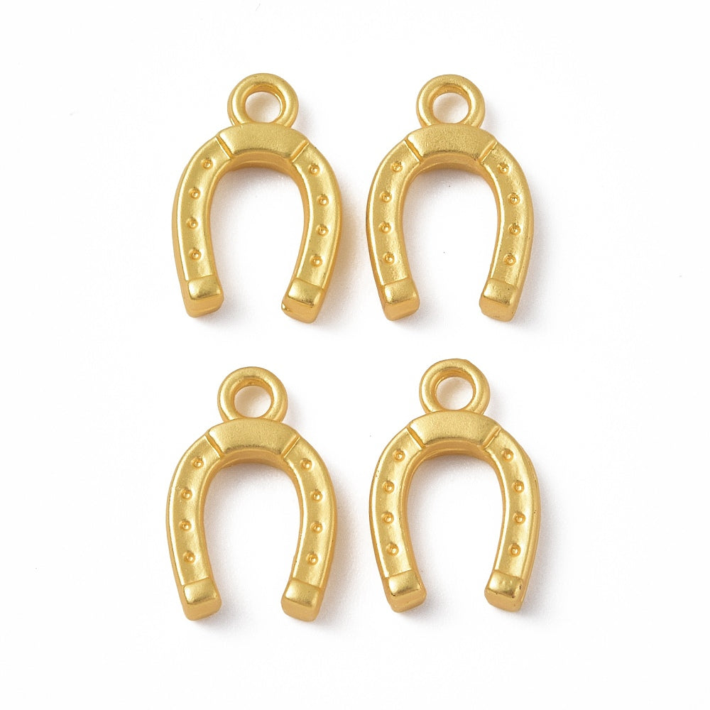 Gold Alloy Horseshoe Charm