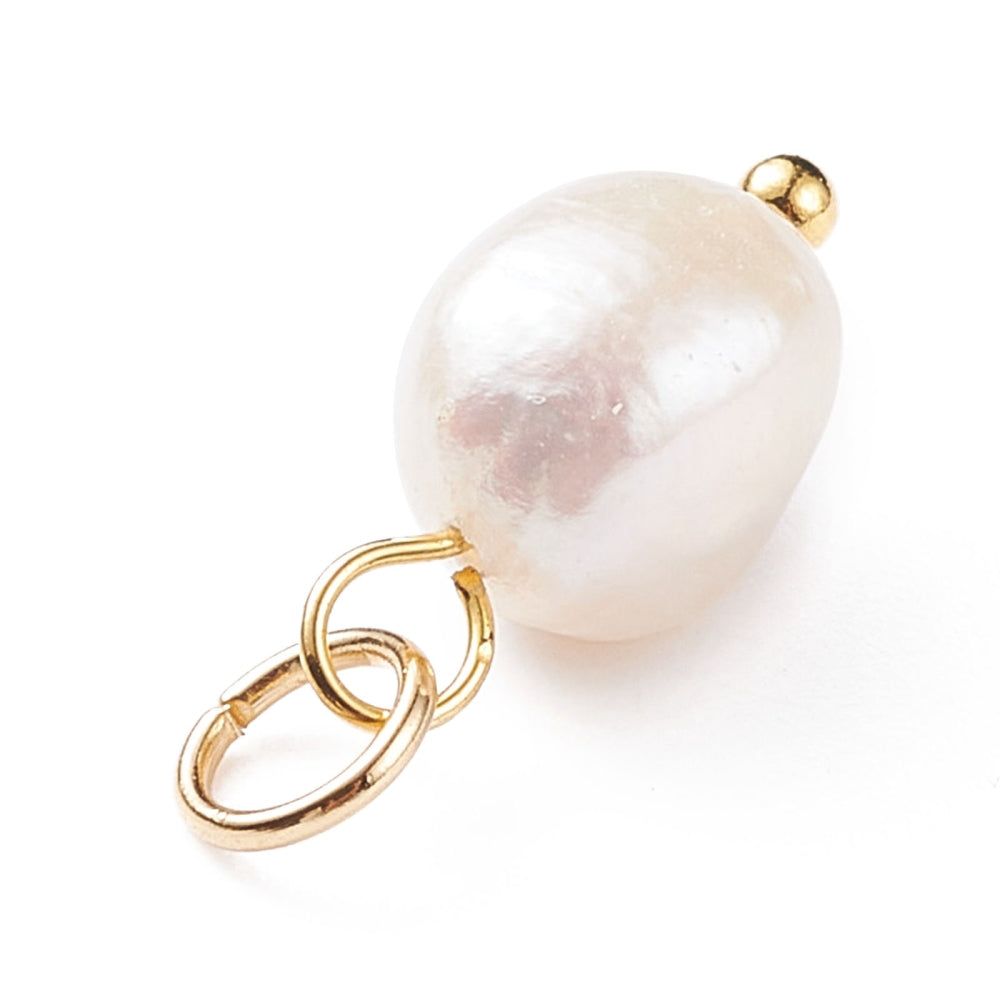Brass Freshwater Pearl Charm