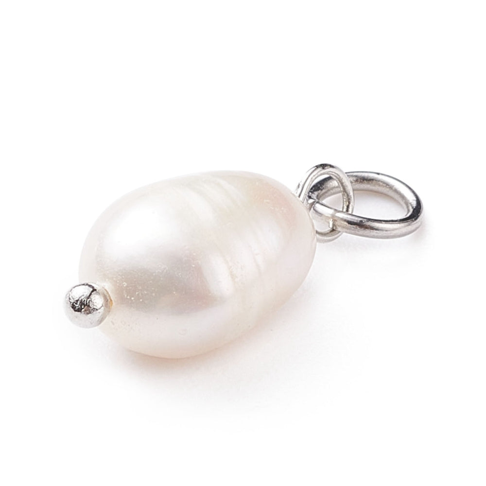 Brass Freshwater Pearl Charm