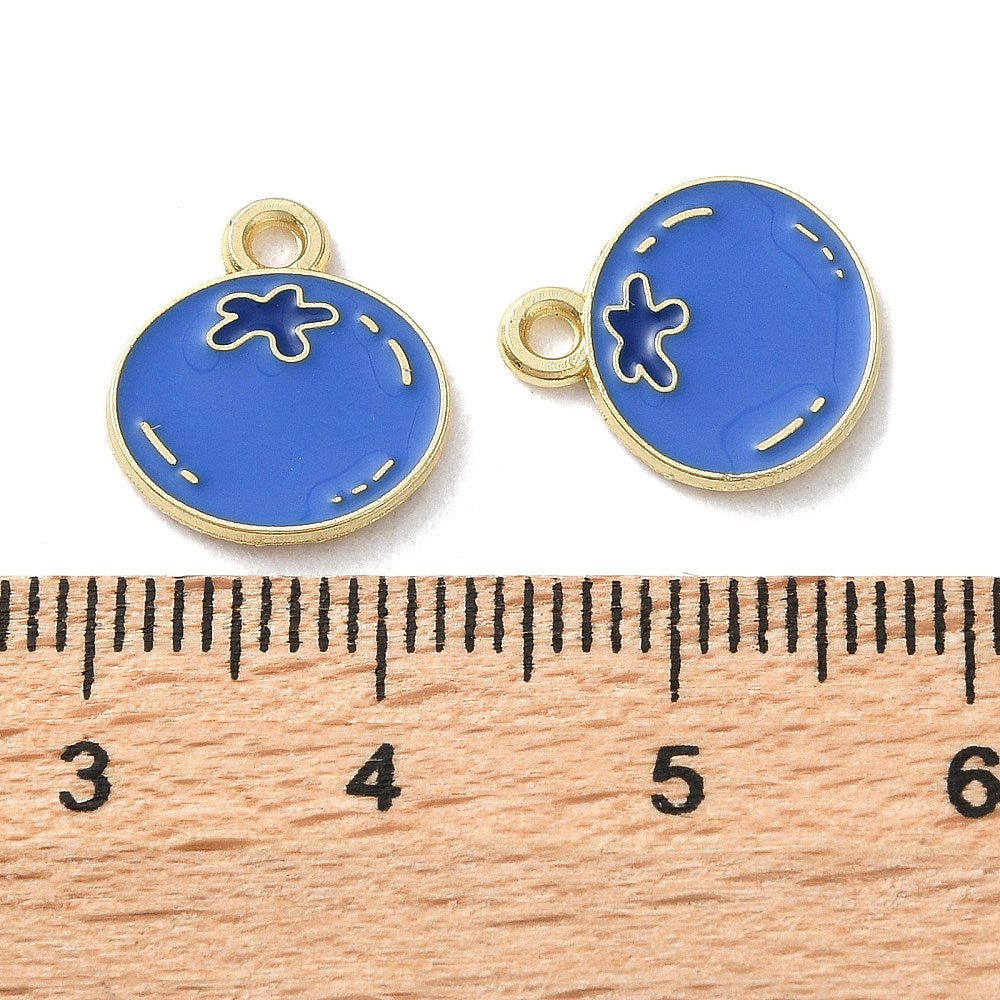 Gold Alloy Blueberry Charm