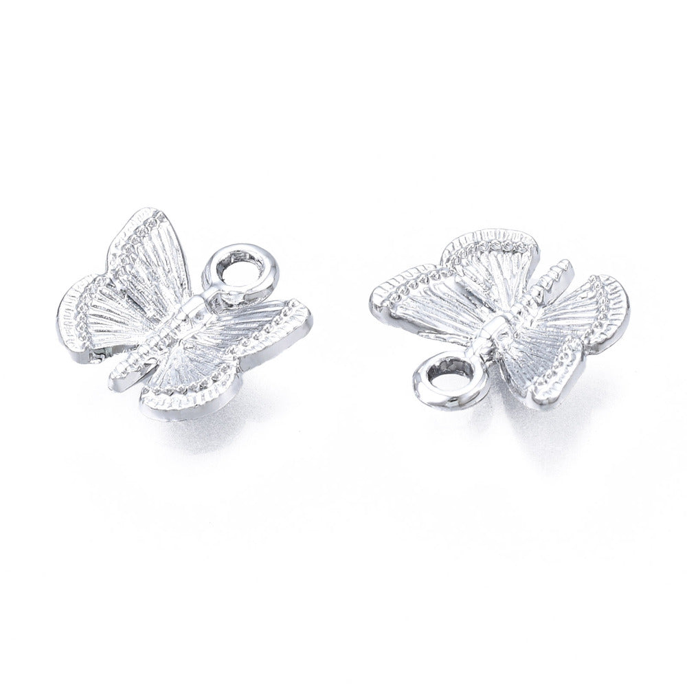 Silver Alloy Butterfly Charm