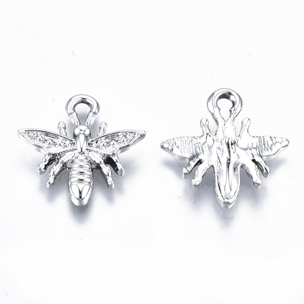 Silver Alloy Bee Charm