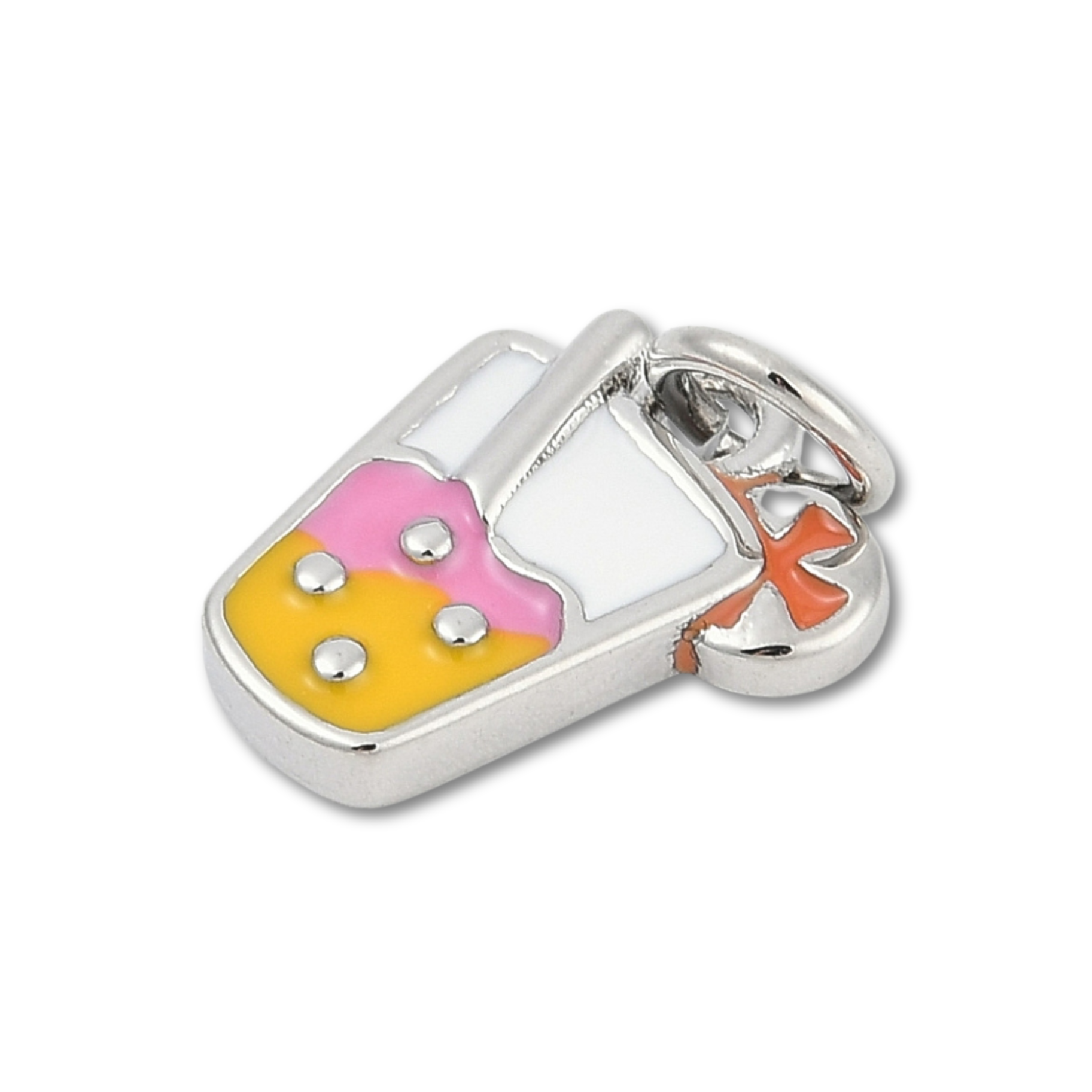 Silver Brass Drink Charm