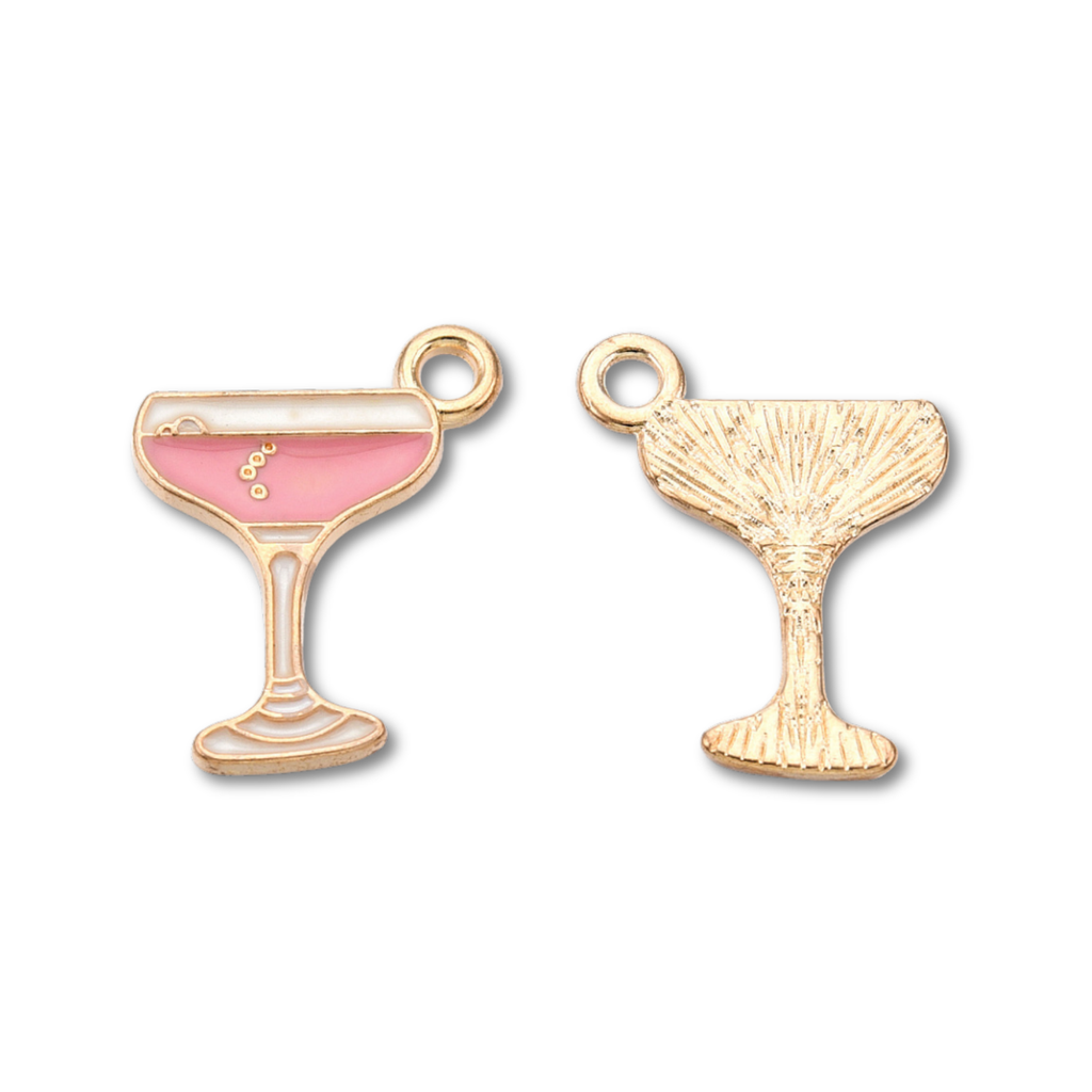 Gold Alloy Martini Charm