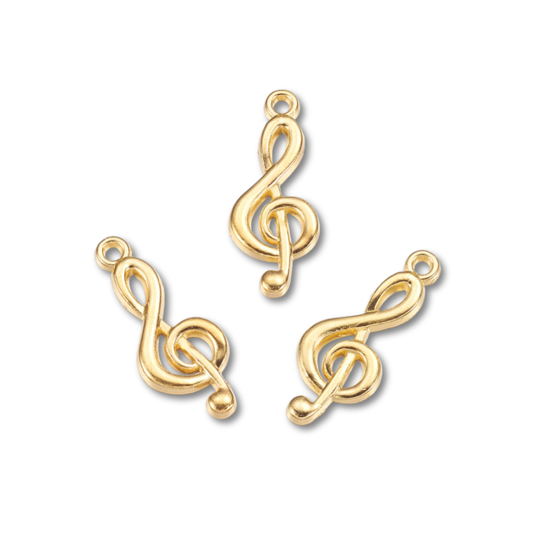 Gold Alloy Music Note Charm