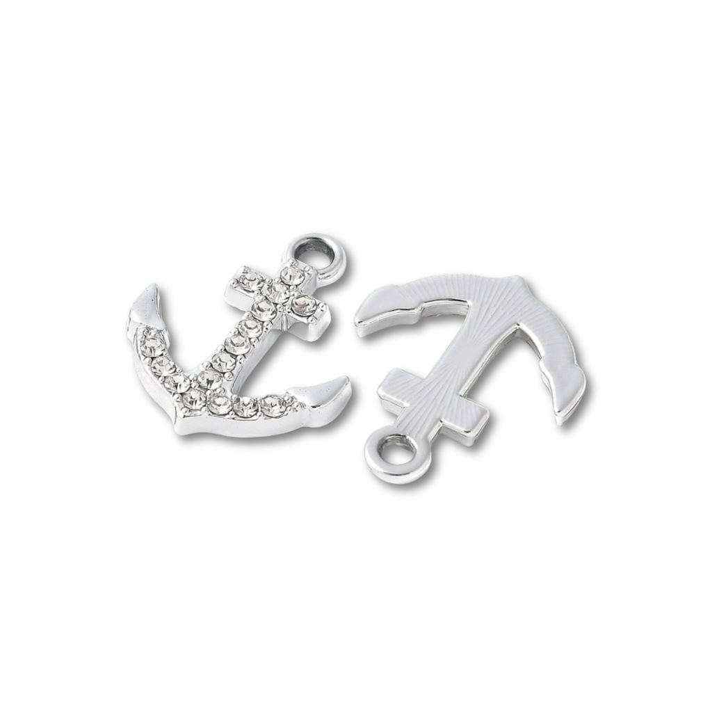Silver Alloy Anchor Charm