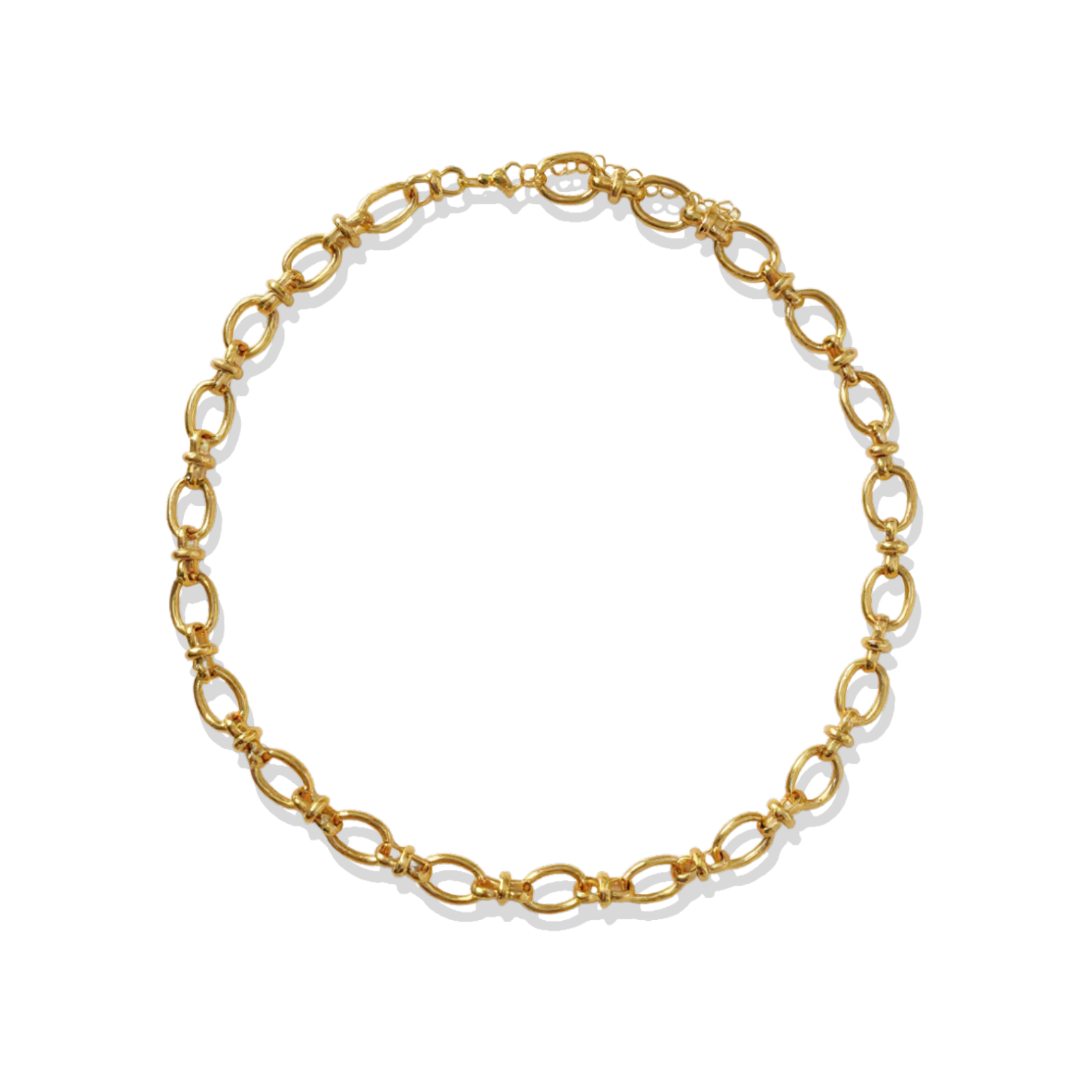 Oval Link Gold Chain Necklace